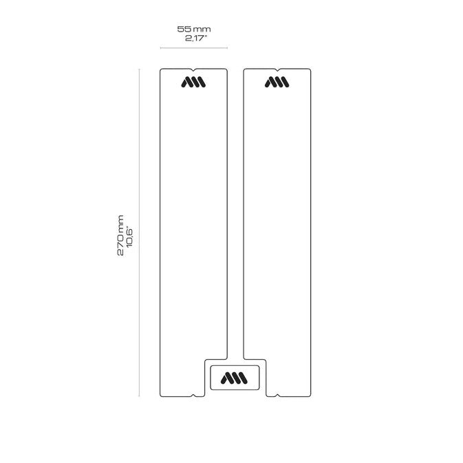 ALL MOUNTAIN STYLE Protetor de forquilha adesivo transparente