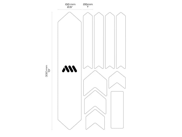 Proteção adesiva para quadro ALL MOUNTAIN STYLE EXTRA Transparente