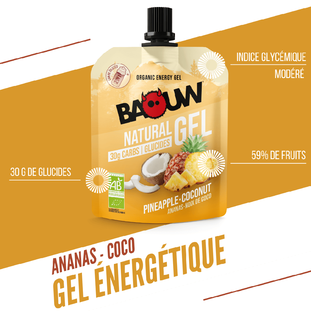 BAOUW Gel Energético Ananás/Coco Biológico (85g)