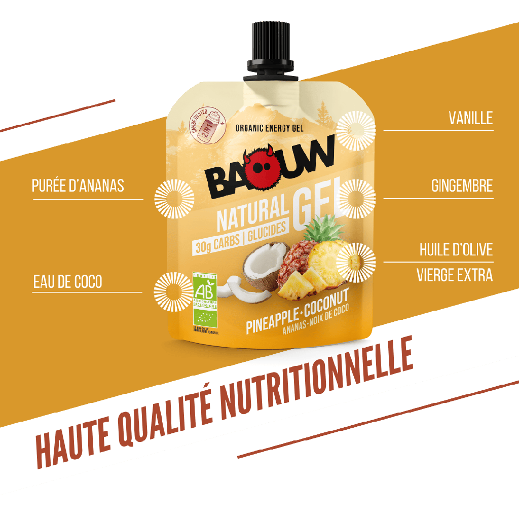 BAOUW Gel Energético Ananás/Coco Biológico (85g)