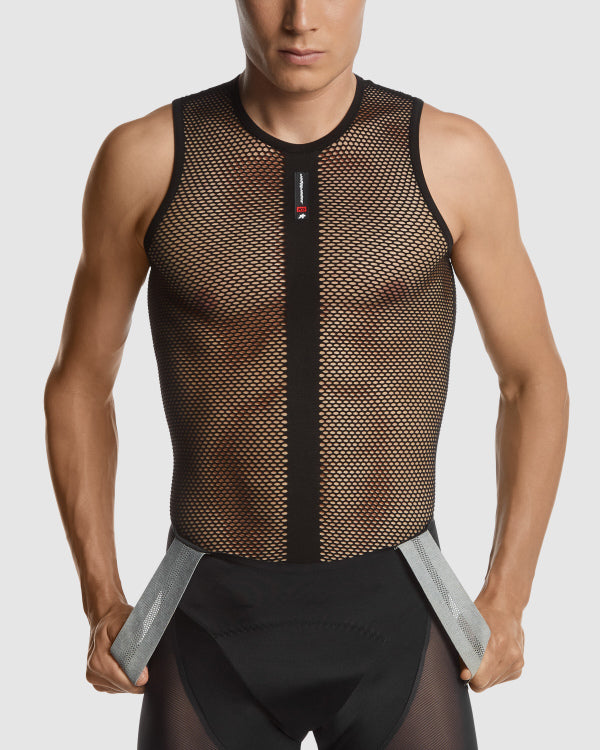 Roupa interior técnica ASSOS SKIN LAYER SUPERLEGER Sem mangas Preto