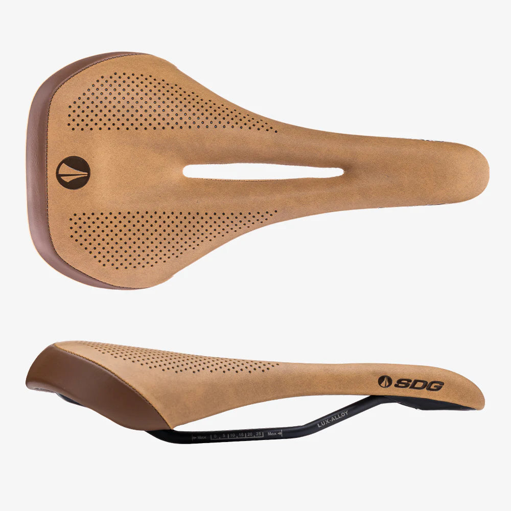 Selim castanho SDG ALLURE V2 Rails Lux-Alloy para mulher