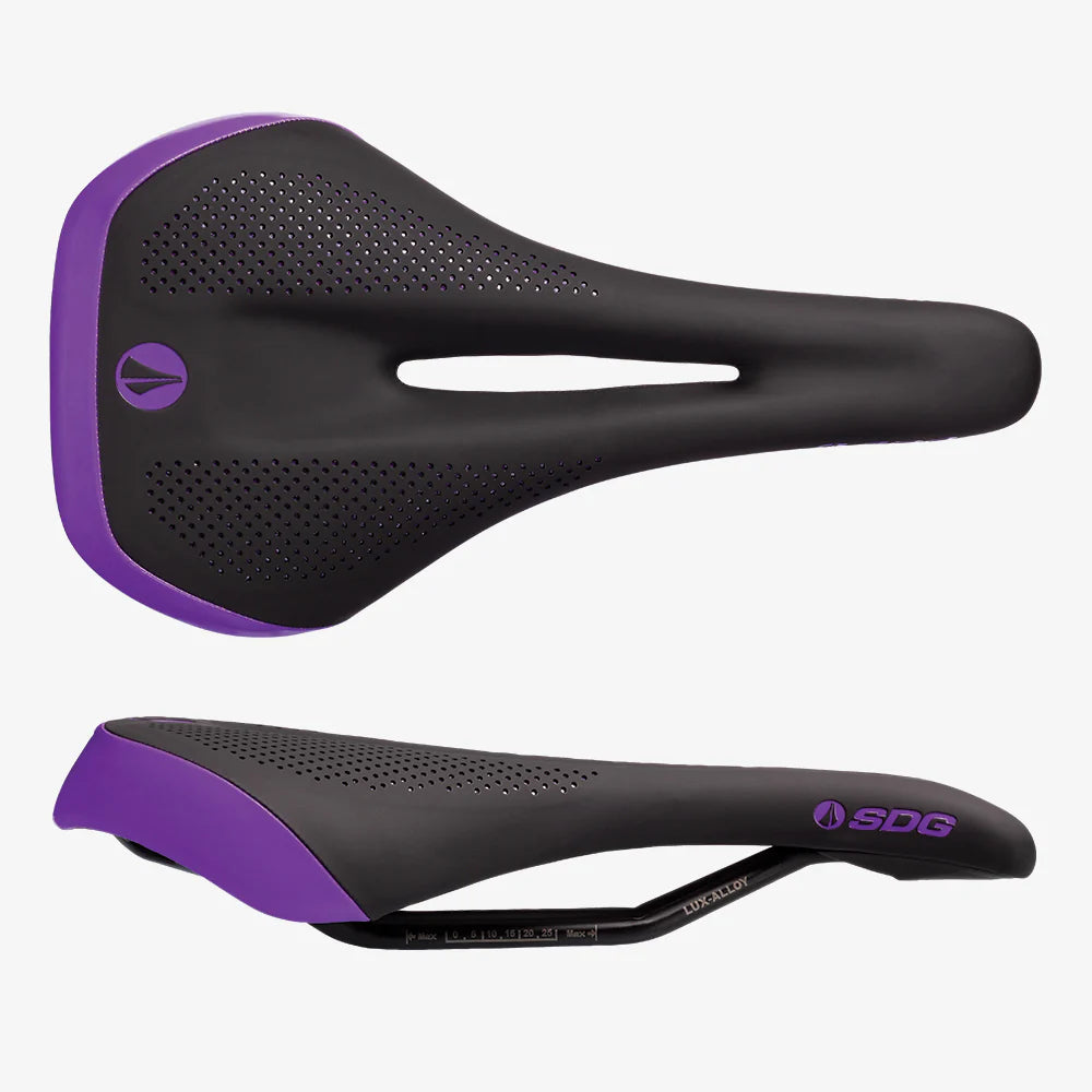 Selim para mulher SDG ALLURE V2 Lux-Alloy Rails Preto/Púrpura