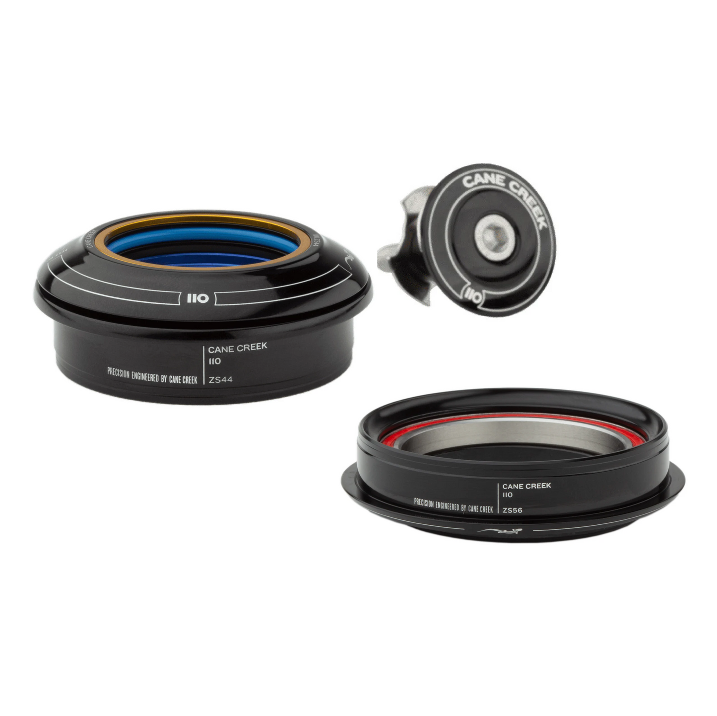 Cabeça CANE CREEK 110 Tapered , 1 1/8"-1.5", ZS44/28.6/H8 | ZS56/40, curta, preta