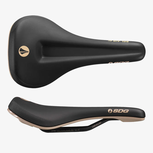 SDG BEL-AIR V3 MAX Rails Lux-Alloy Saddle Preto/Bege