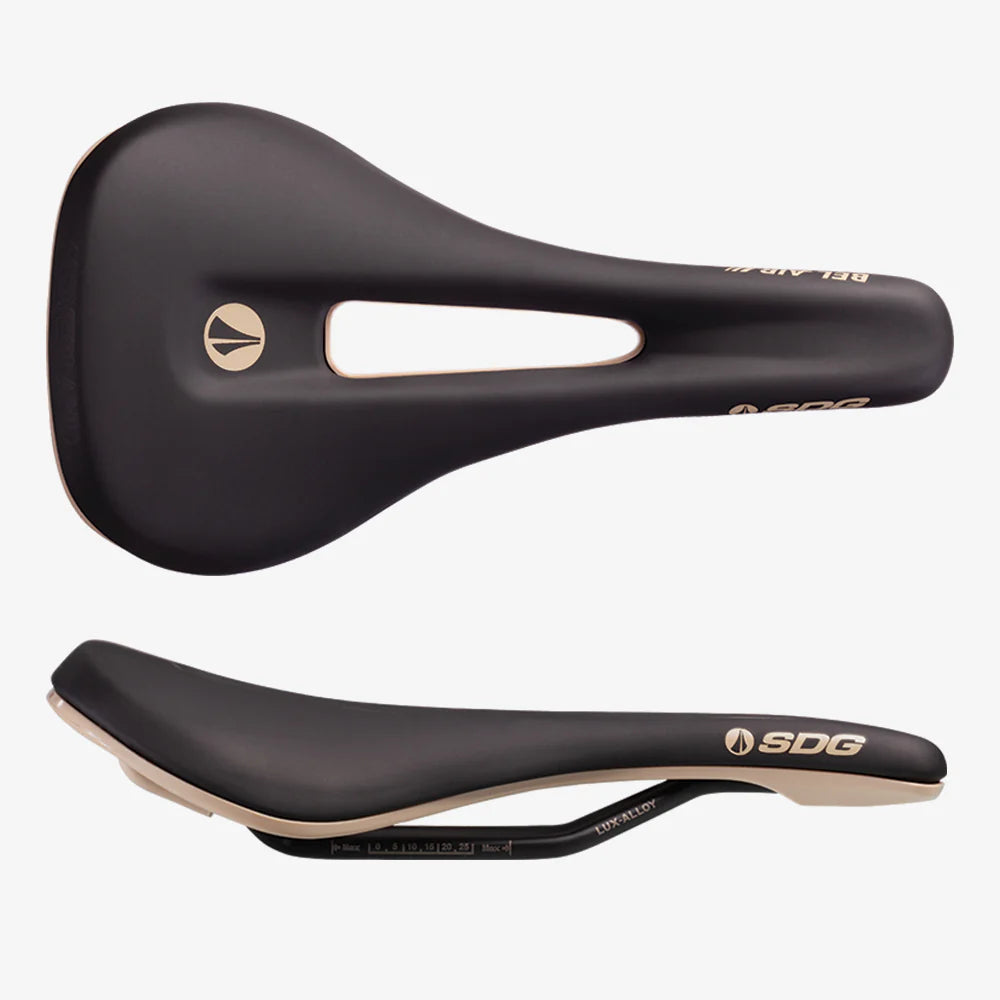 SDG BEL-AIR V3 OVERLAND Rails Lux-Alloy Saddle Preto/Bege