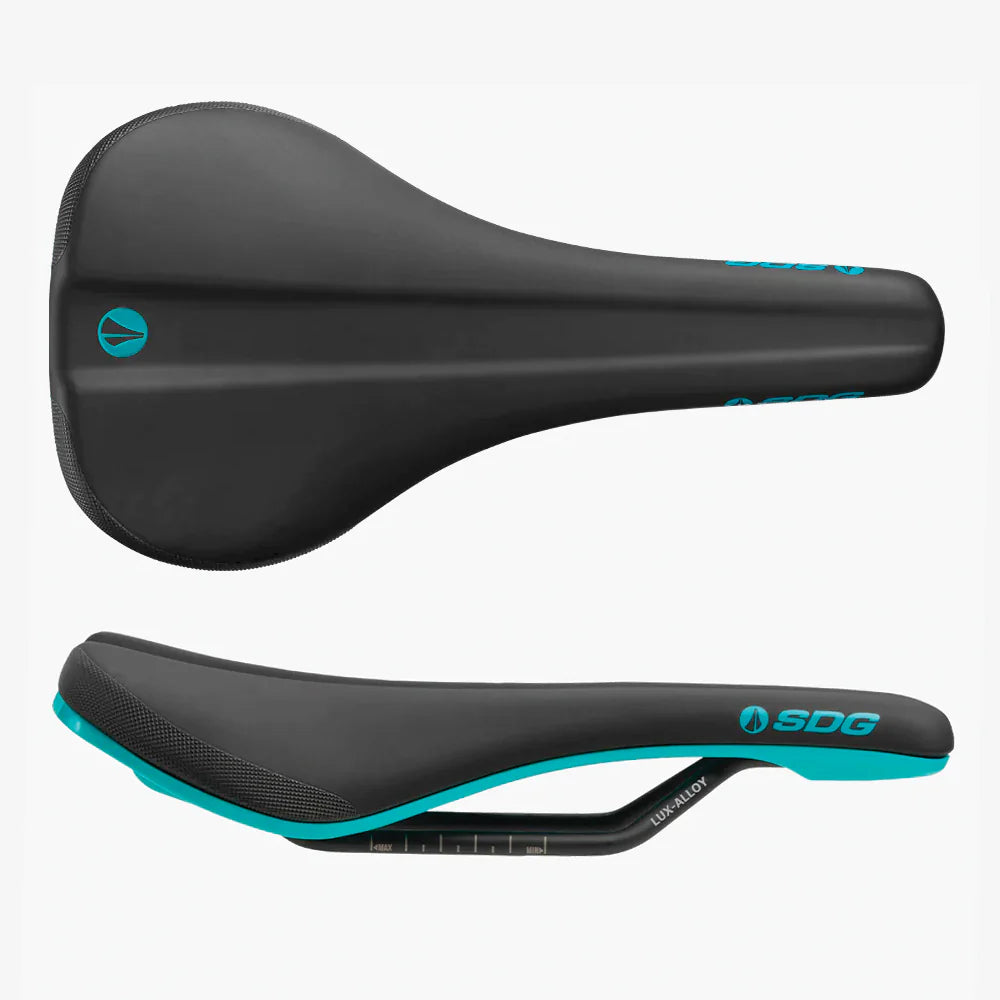 SDG BEL-AIR V3 Rails Lux Alloy Saddle Preto/Turquesa