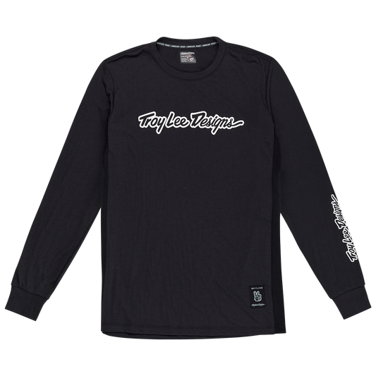TROY LEE DESIGNS SKYLINE RIDE TEE SIGNATURE Jersey Manga comprida Preto 2025