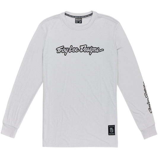 TROY LEE DESIGNS SKYLINE RIDE TEE SIGNATURE Jersey Manga comprida Cinzento 2025