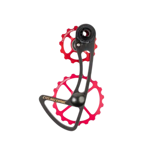 Suporte de desviador CERÂMICA CICLÍSTICA de tamanho grande para Campagnolo 12V Méca Vermelho