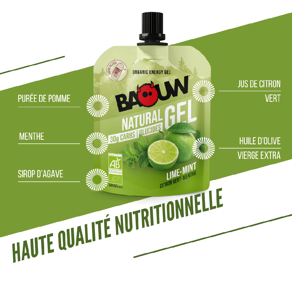 BAOUW Gel Energizante Lima/Menta Biológica (85g)