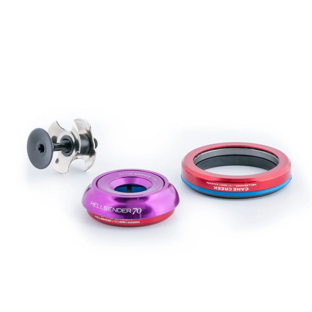 Caixa de direção integrada cónica CANE CREEK Hellbender 70 Lite 1"1/8-1.5" IS42/IS52 violeta