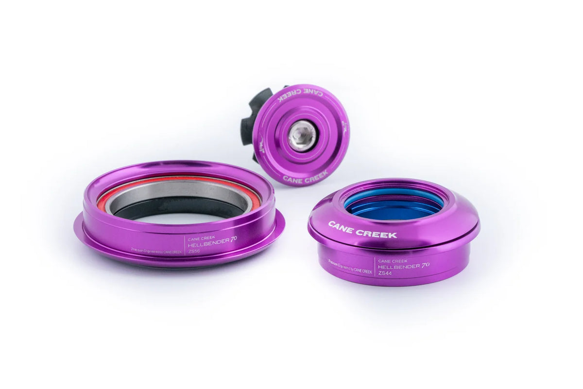 Caixa de direção semi-integrada cónica CANE CREEK Hellbender 70 1"1/8-1.5" ZS44/ZS56 violeta