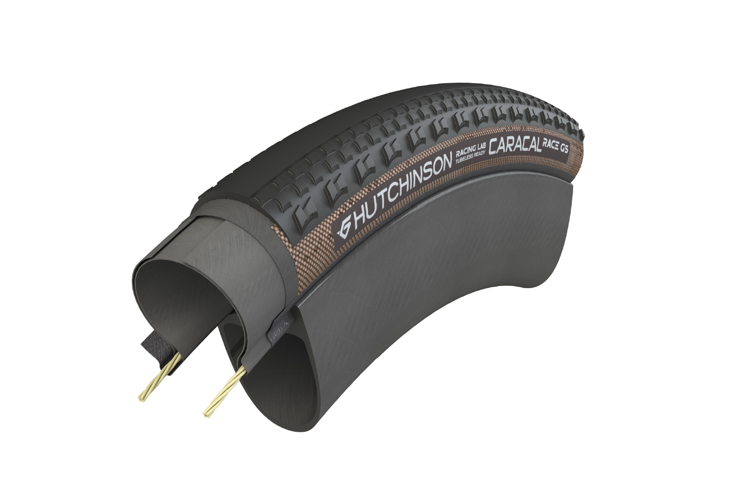 Pneu HUTCHINSON CARACAL RACE GS 700x40c Tubeless Ready Cinzento