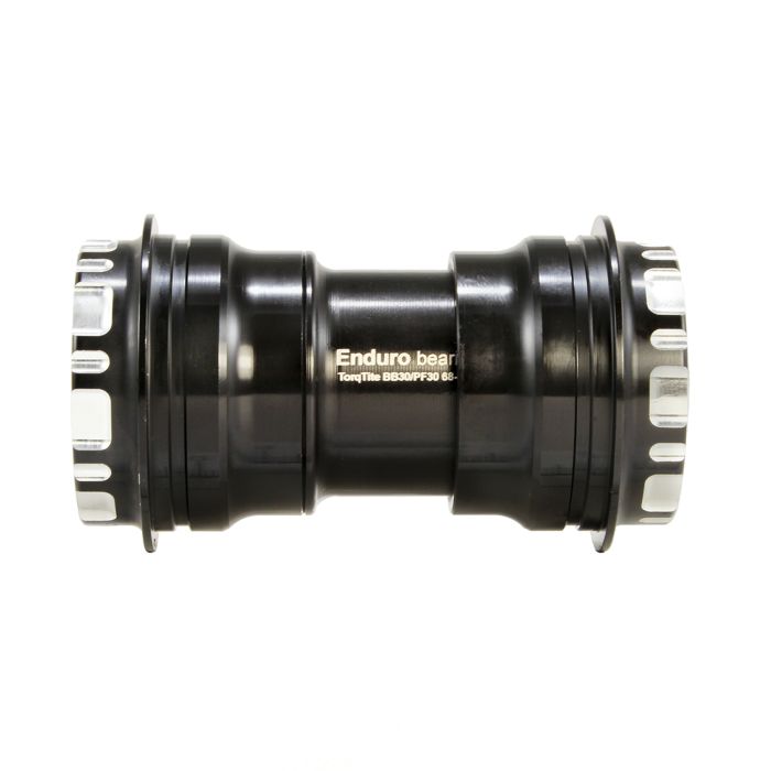 ENDURO BEARINGS Suporte inferior TorqTite PF30 Eixo de 24 mm Rolamentos de aço inoxidável Preto