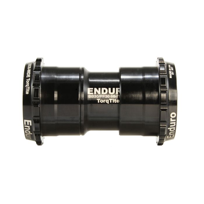 ENDURO BEARINGS Suporte inferior TorqTite PF30 Eixo DUB Rolamentos em aço inoxidável Preto