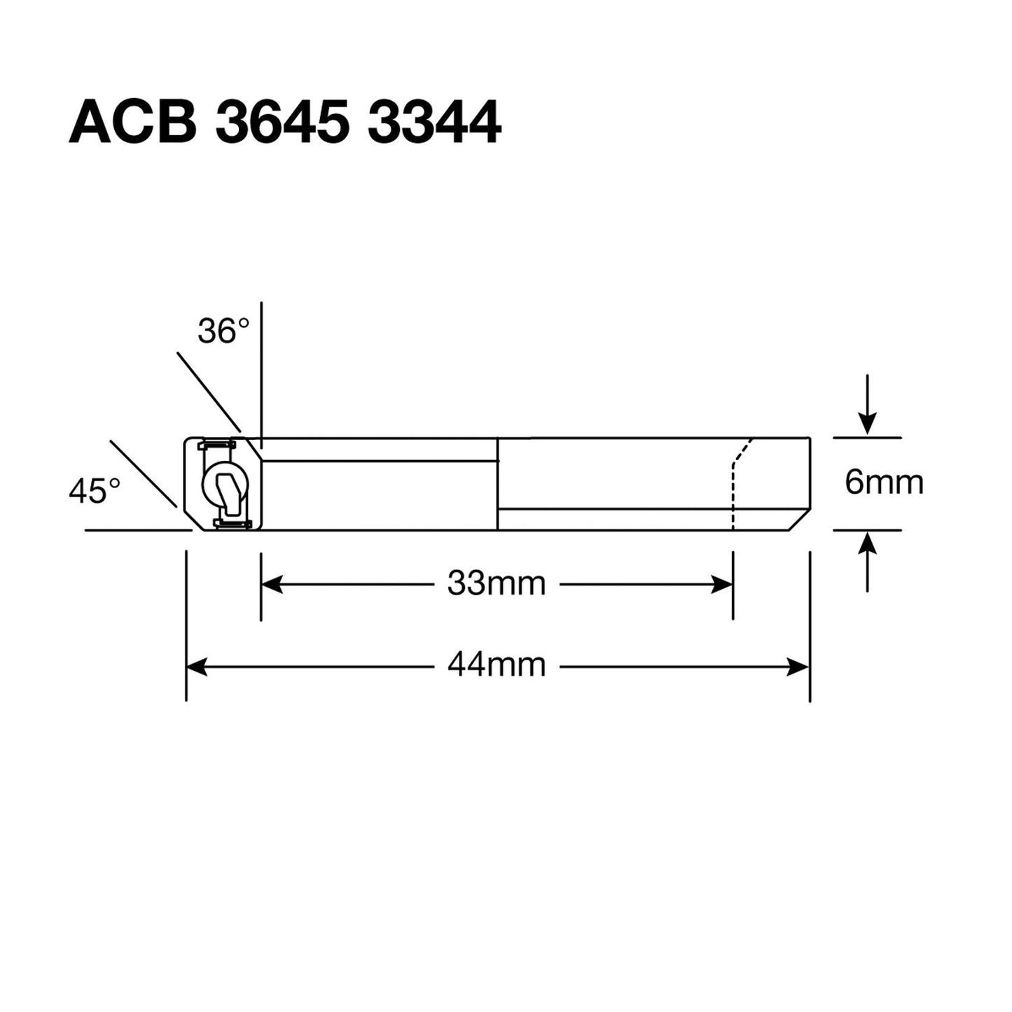 ENDURO BEARINGS Rolamento de direção 3344 SS - 440c Inoxidável - 33x44x6 (36x45°) ACB