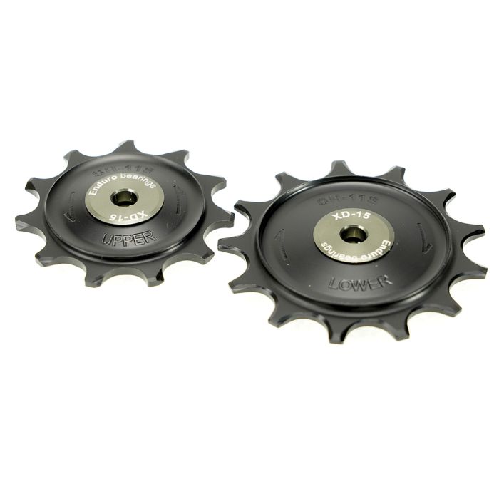 ENDURO BEARINGS polias de suspensão do desviador - XD-15 - Shimano GRX - 11s 1X - Preto