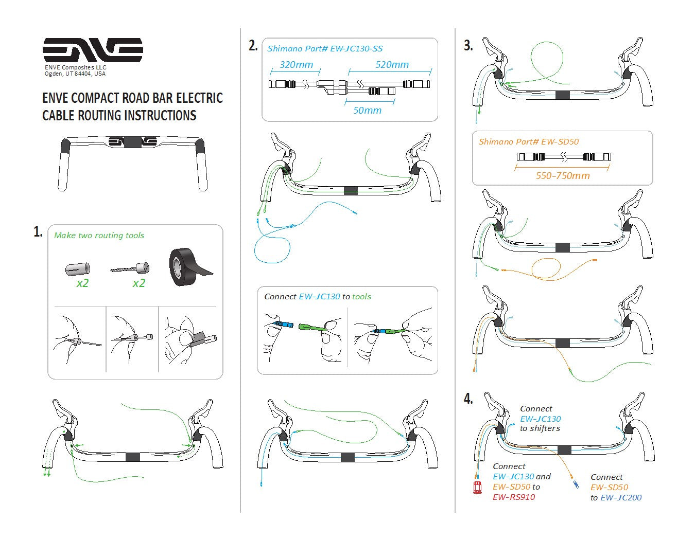 Cabide de passagem interna compacto ENVE