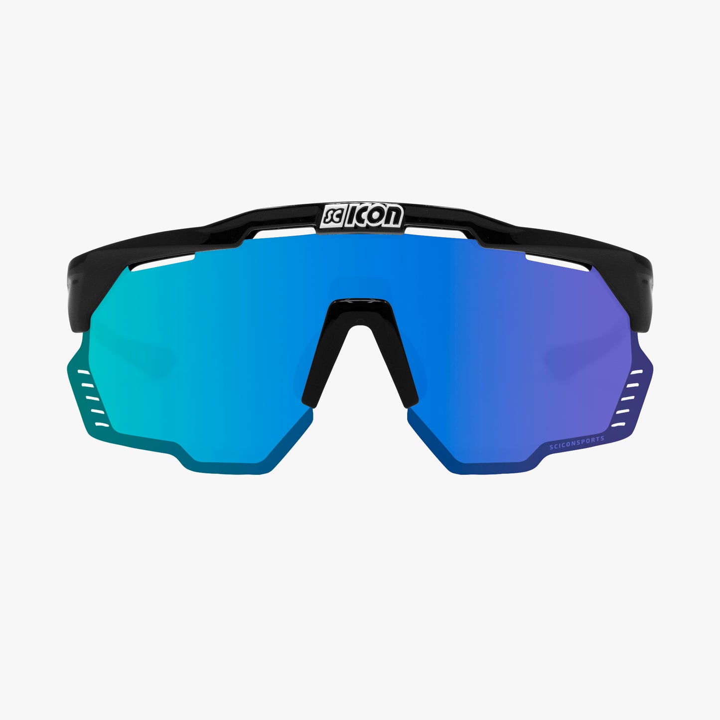 Óculos de sol SCICON AEROSHADE KUNKEN Preto Multimirror Azul