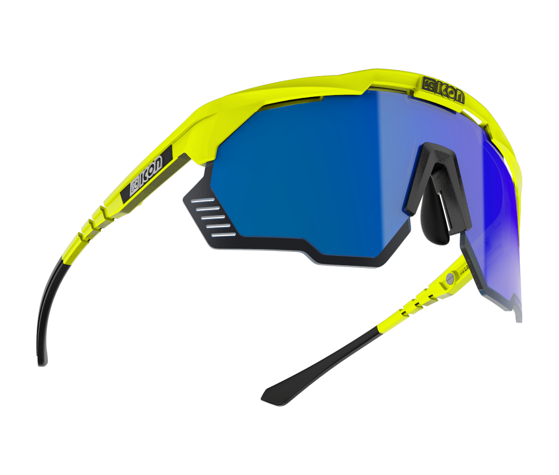 Óculos de proteção SCICON AEROSHADE KUNKEN Fluo Yellow Multimirror Blue