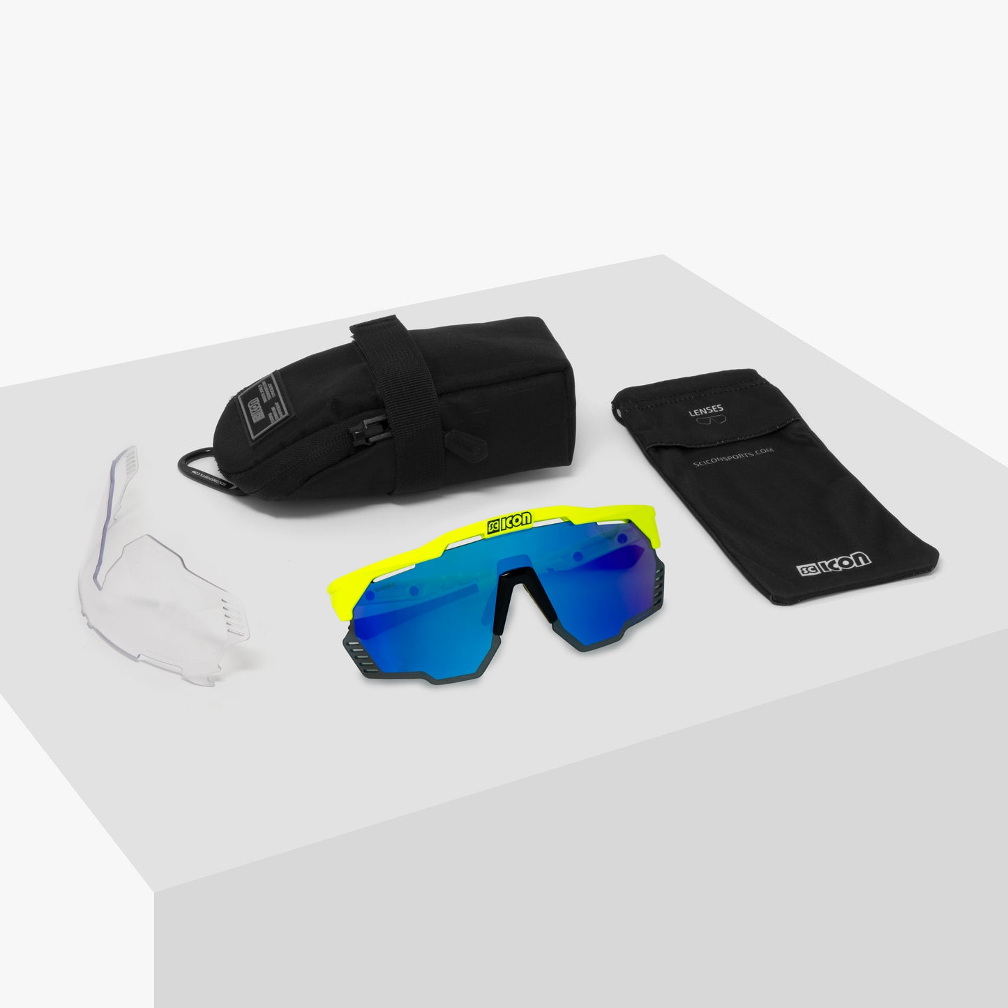Óculos de proteção SCICON AEROSHADE KUNKEN Fluo Yellow Multimirror Blue