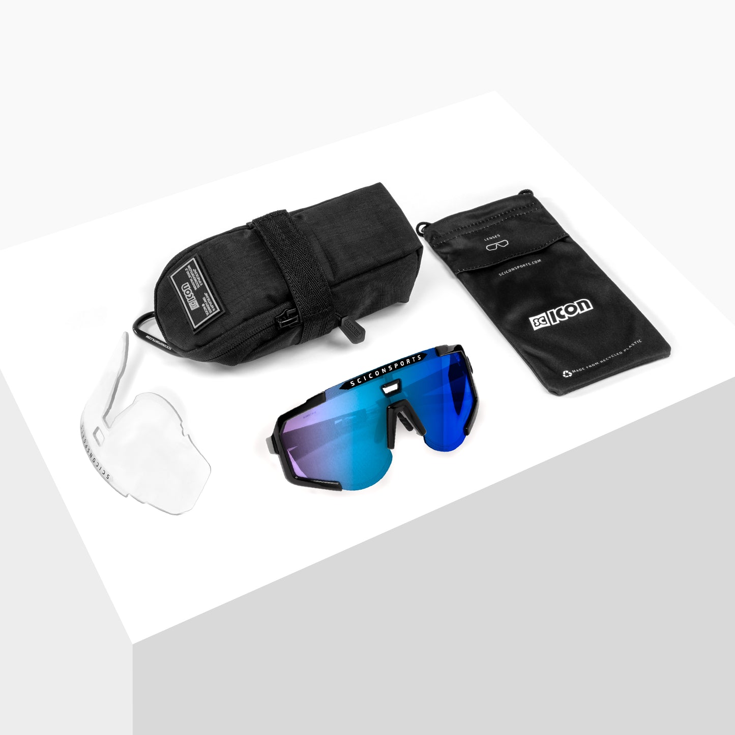 Óculos SCICON AEROSCOPE Branco Multimirror Azul