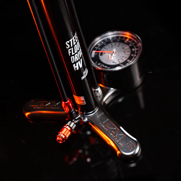 Bomba de pé LEZYNE STEEL FLOOR DRIVE 3.5 HV Preto