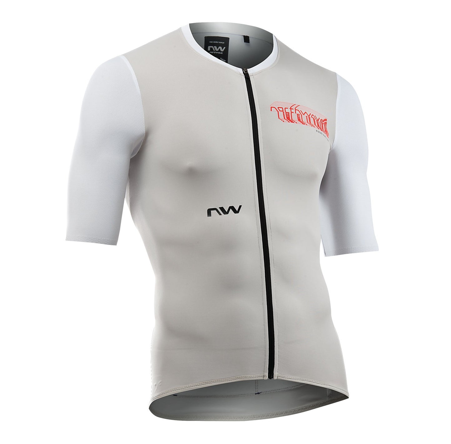 NORTHWAVE ESSENCE EVO Camisola de manga curta Cinzento/Branco