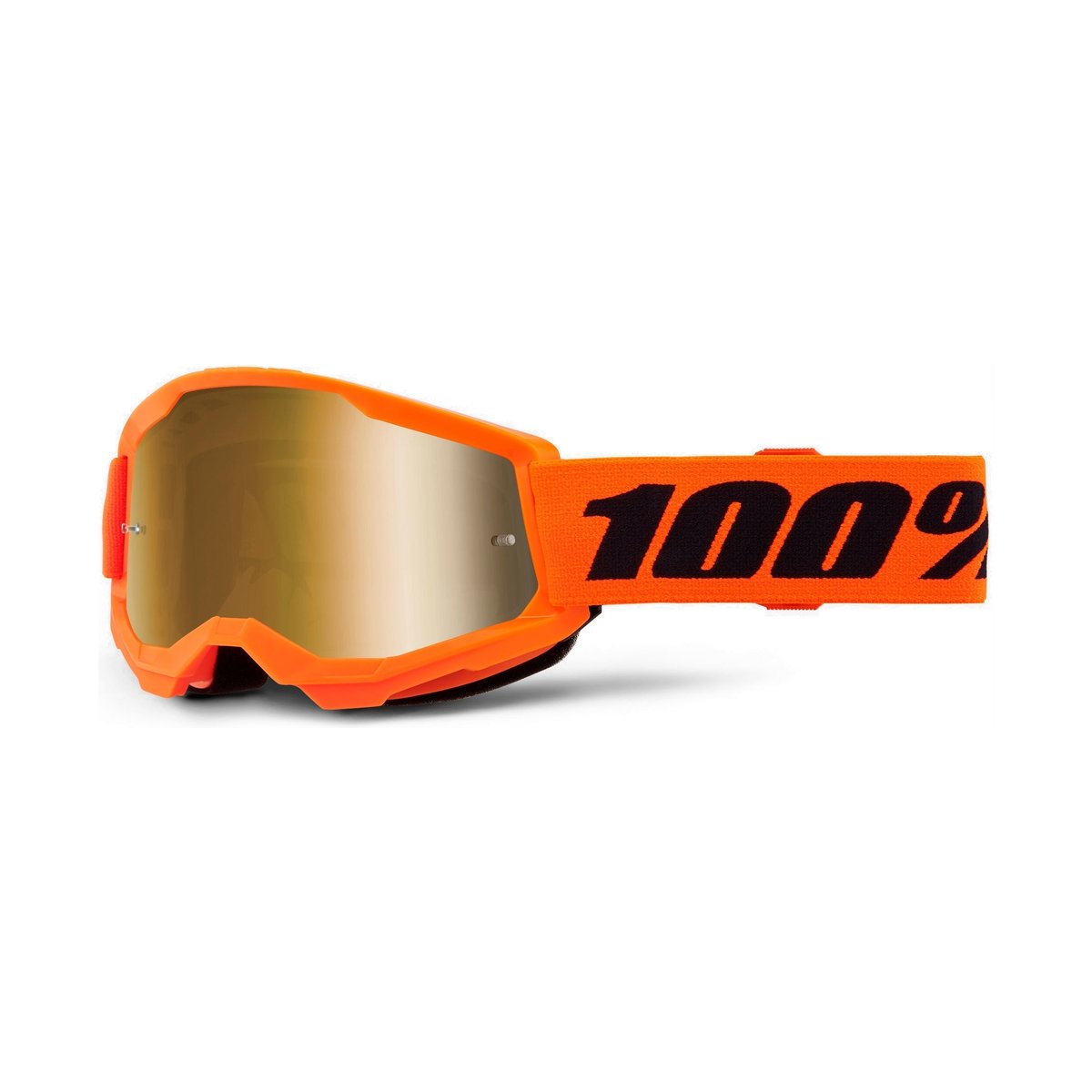 Máscara 100% STRATA 2 Júnior Laranja Lente Gold Mirror