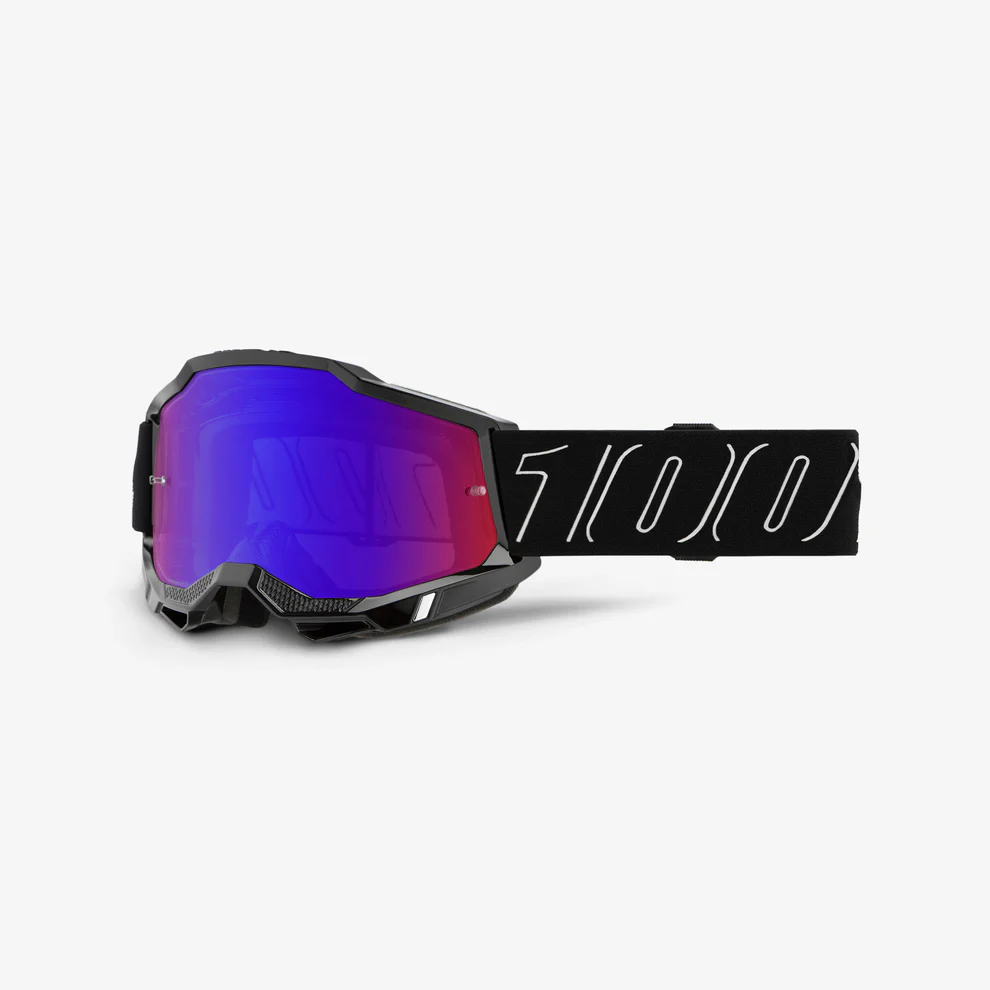 Máscara ACCURI 2 100% Preto Azul/Vermelho Ecrã espelhado