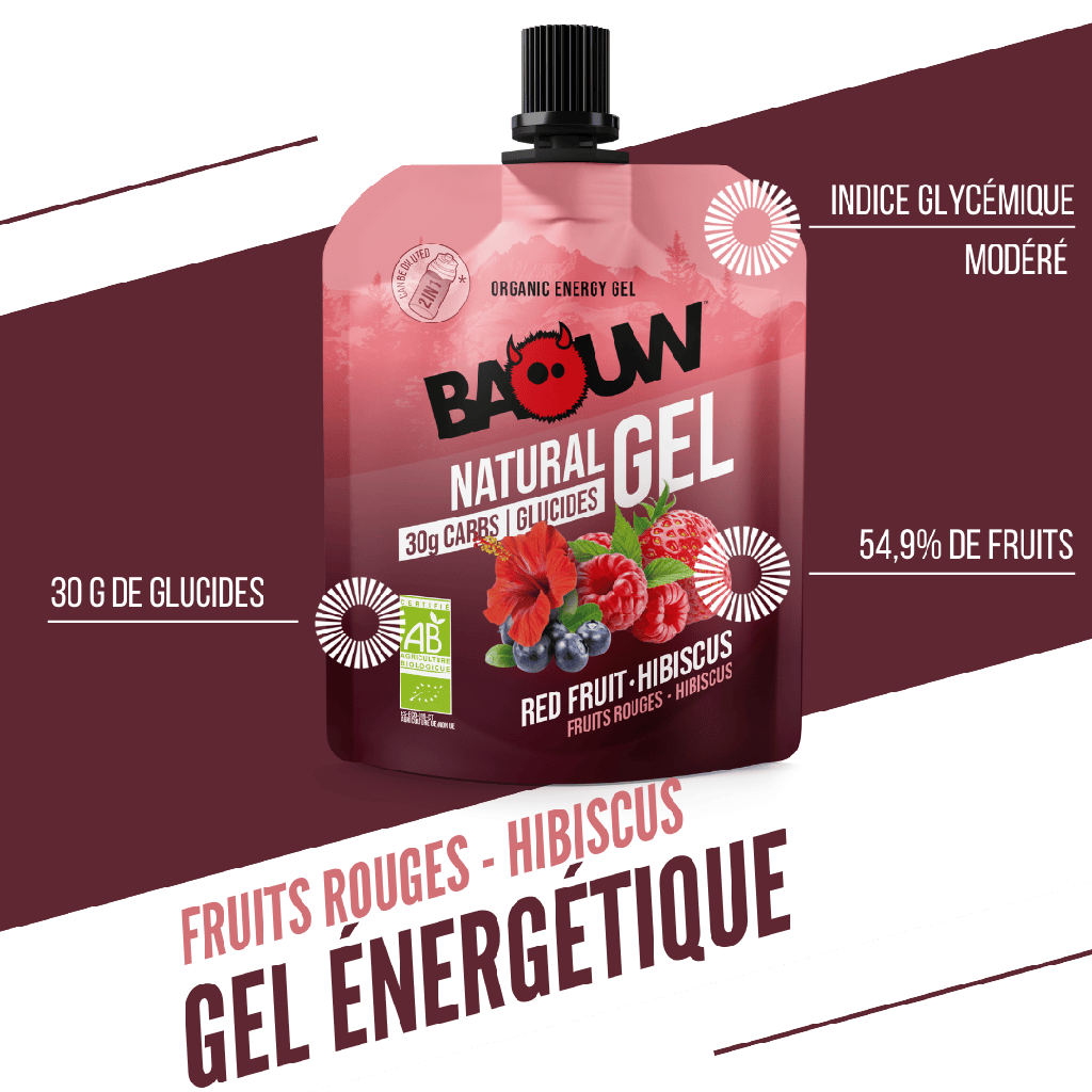 BAOUW Gel Energético Biológico Frutos Vermelhos-Hibisco (85g)