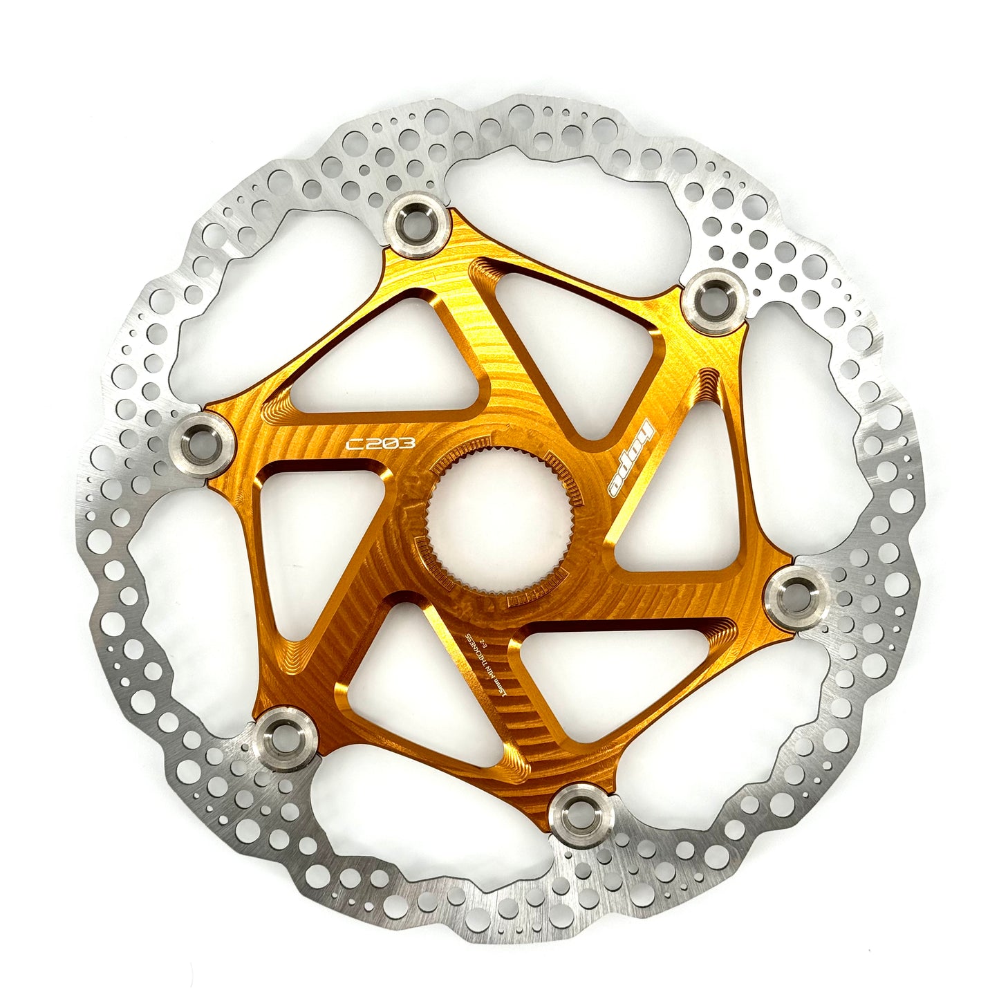 Disco flutuante de bronze com fecho central HOPE