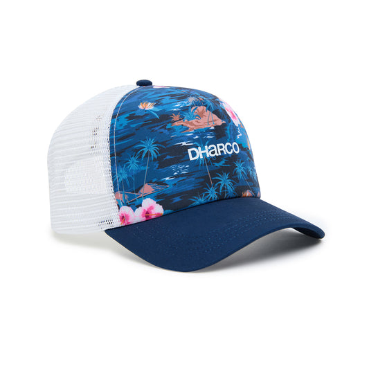 Boné DHARCO CURVED PEAK TRUCKER OASIS Azul