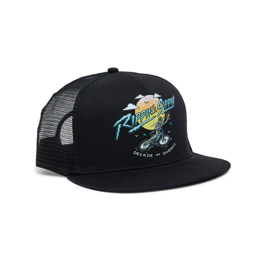 Boné DHARCO FLAT BRIM TRUCKER RIPPIN AND SIPPIN Preto