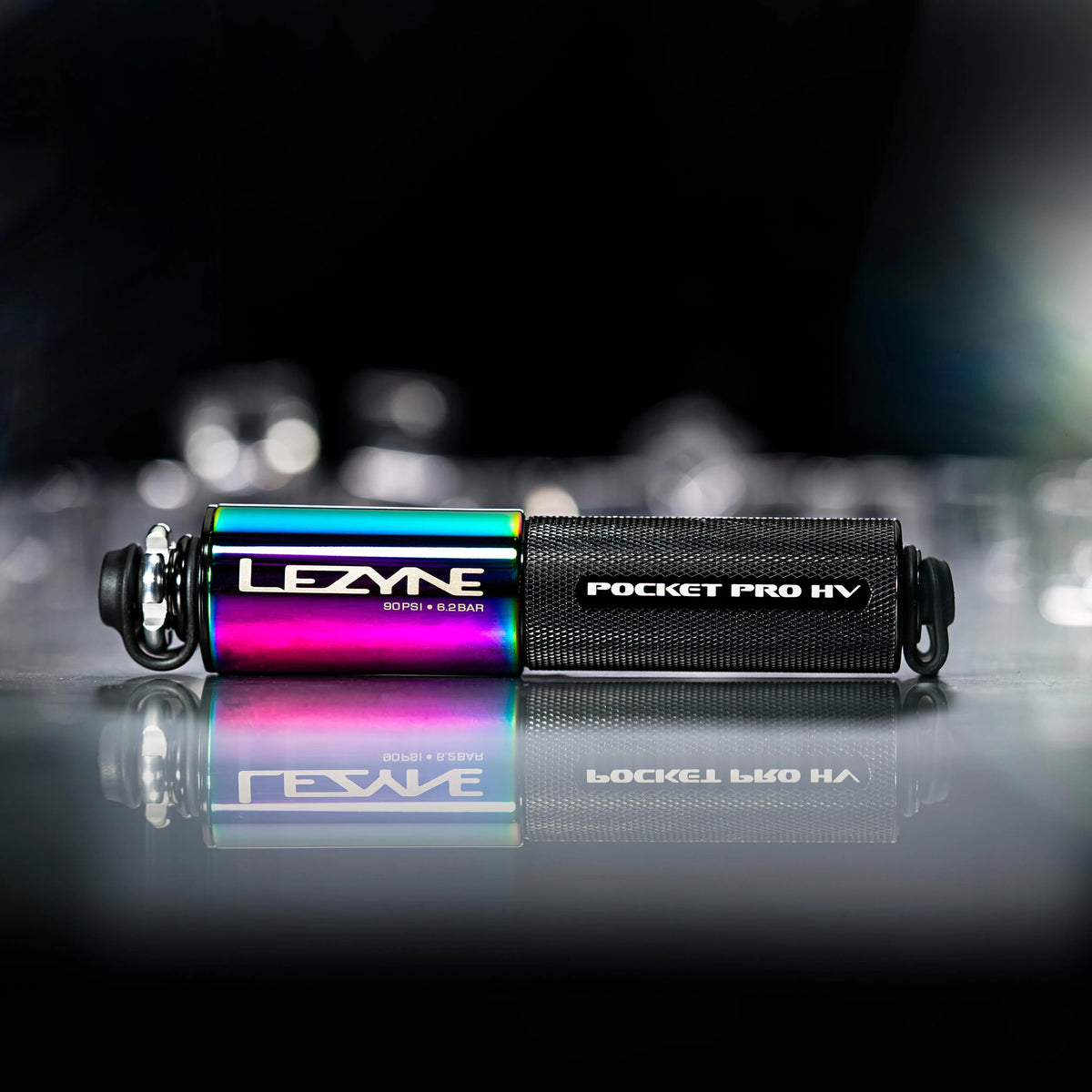 Bomba de mão LEZYNE POCKET DRIVE PRO HV preto metálico