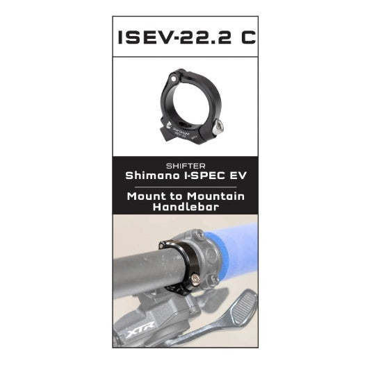 Adaptador de montagem WOLF TOOTH ShiftMount ISII - 22 Shimano I-SPEC EV Shifter > 22,2 mm Guiador