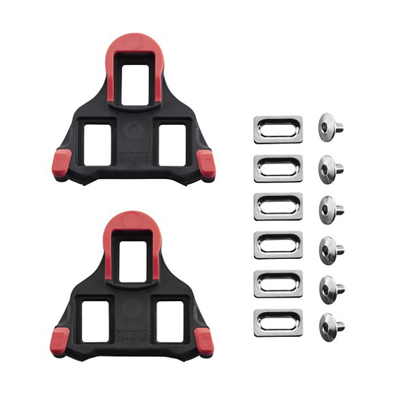 Kit de calços SHIMANO SPD-SL Vermelho 0° SM-SH10