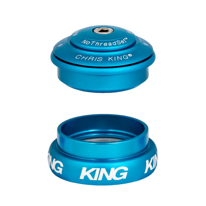 CHRIS KING INSET 8 1"1/8-1"1/4 ZS44/EC44 Turquoise Blue Semi-Integrated / External Headset