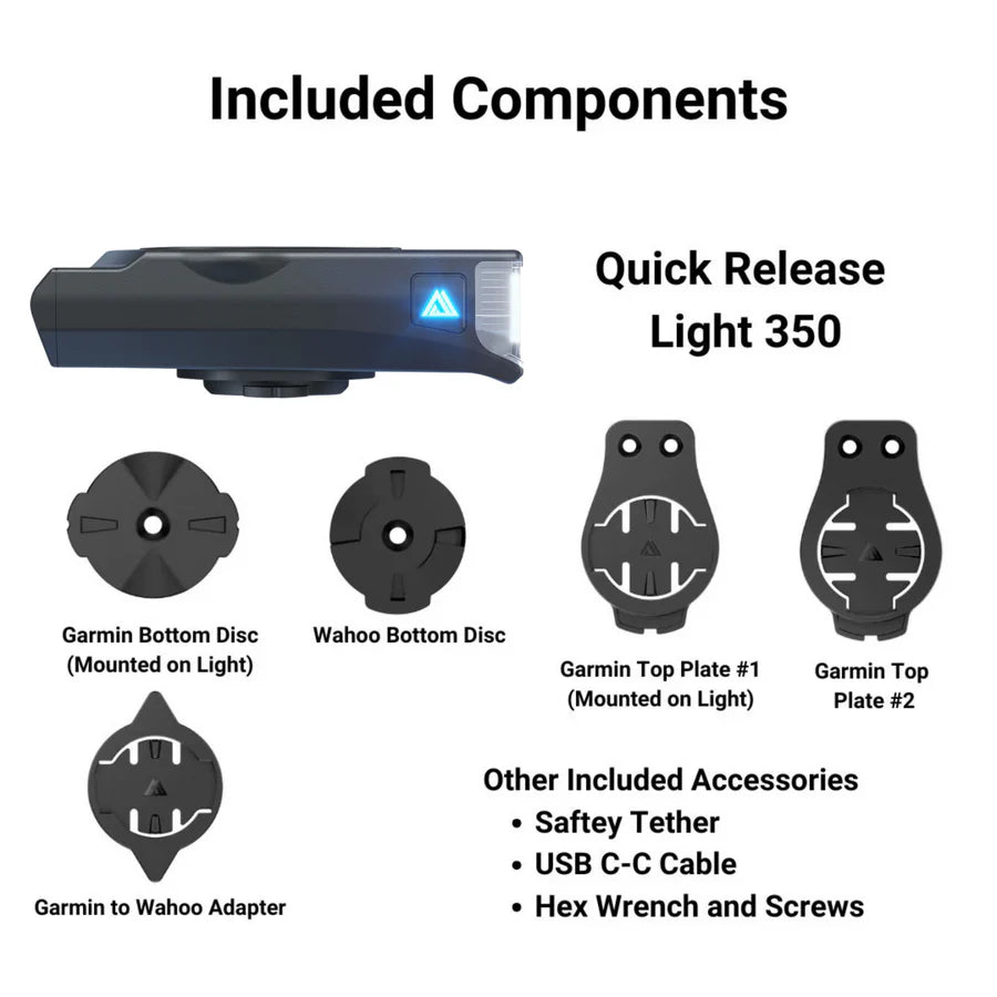 Iluminação frontal KOM CYCLING QUICK RELEASE LIGHT 350