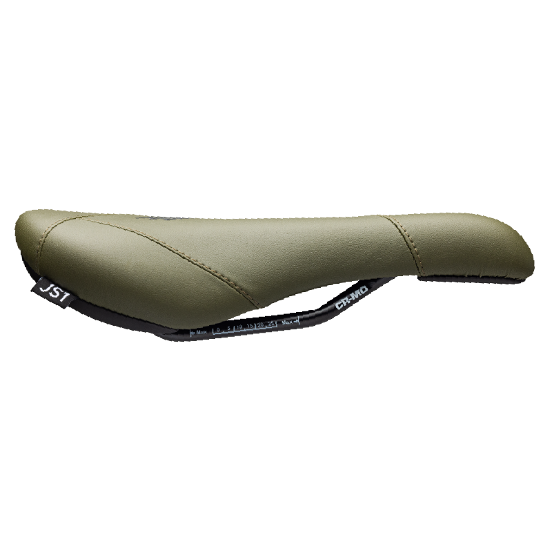 Selle Title JS1 verte, vue de profil