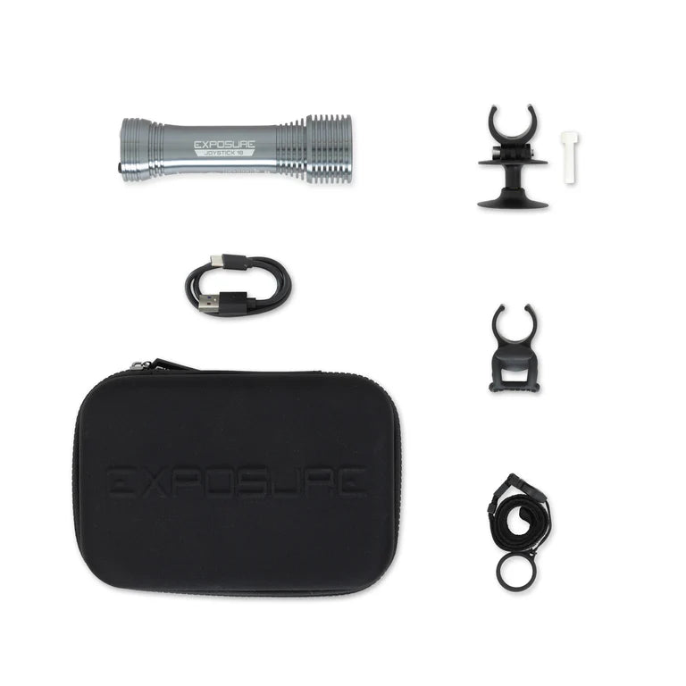 EXPOSURE LIGHTS JOYSTICK MK18 Luz frontal com suporte para capacete