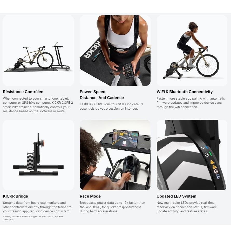 Início treinador WAHOO KICKR CORE V2