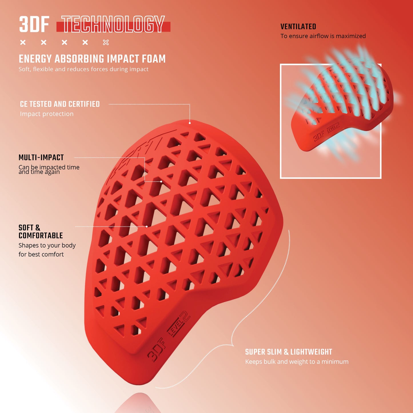 Joelheiras LEATT 3DF 5.0 Preto/Branco