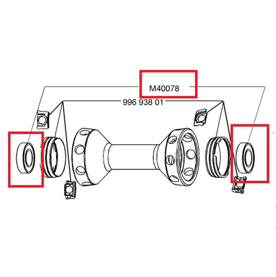 Rolamento da roda dianteira Mavic 6901