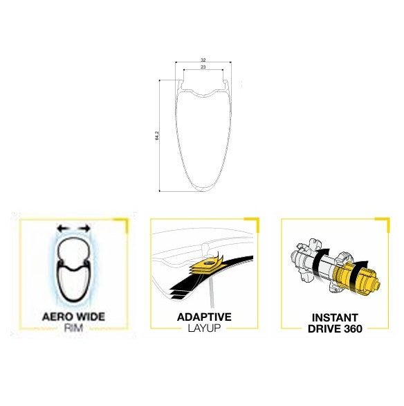 Par de rodas MAVIC COSMIC SL65 DISC Tubeless Ready (bloqueio central) 2025