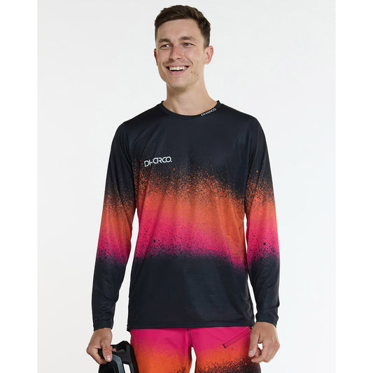 DHARCO RACE BLACK SNAKE Camisola de manga comprida Preto/Laranja