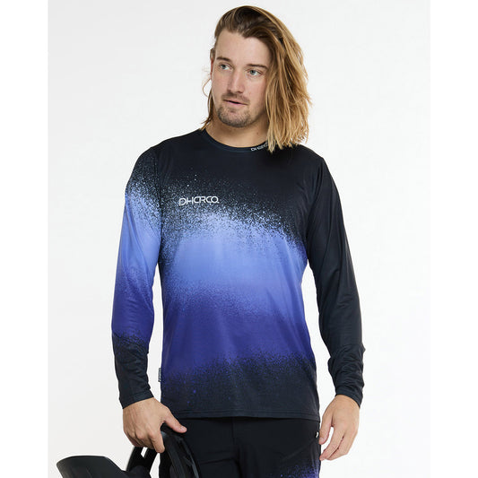 Camisola de manga comprida DHARCO RACE ULTRA VIOLET Preto/Púrpura