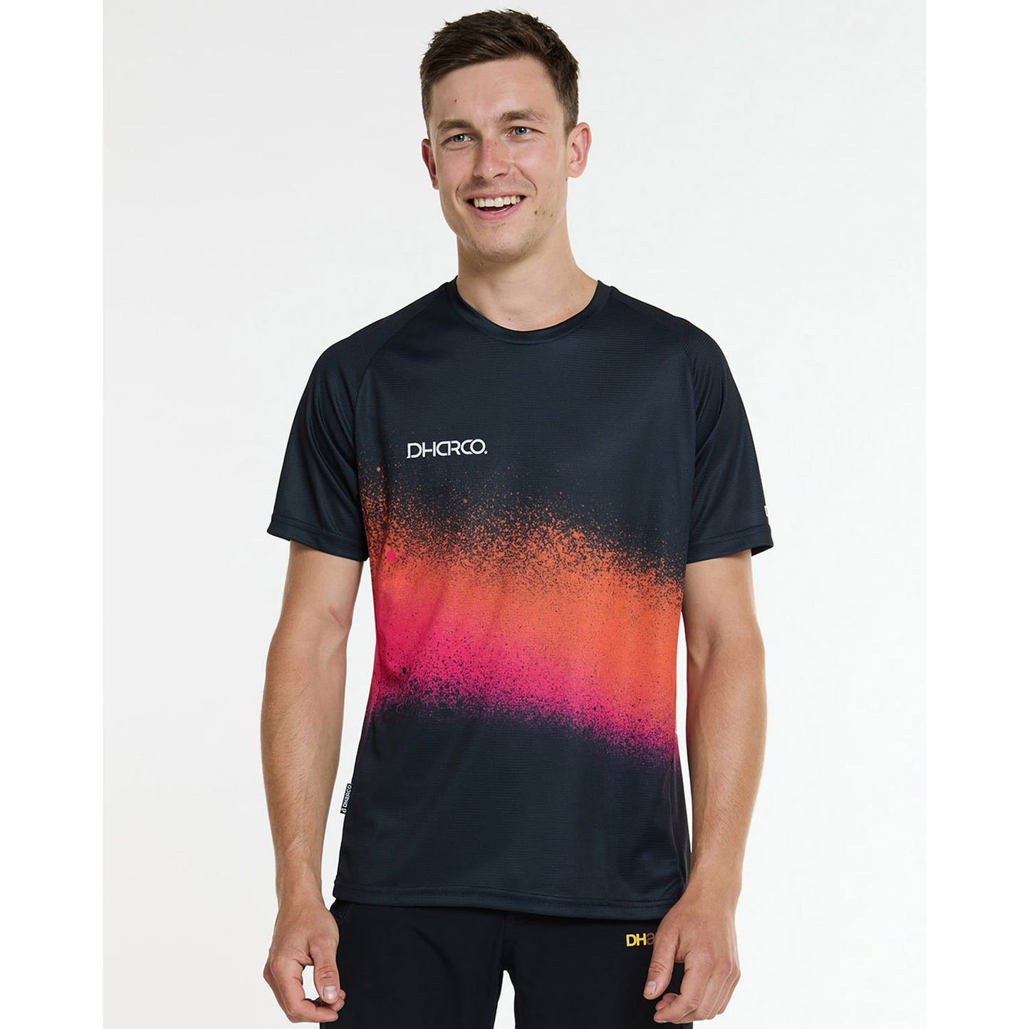 DHARCO BLACK SNAKE Camisola de manga curta Preto/Laranja