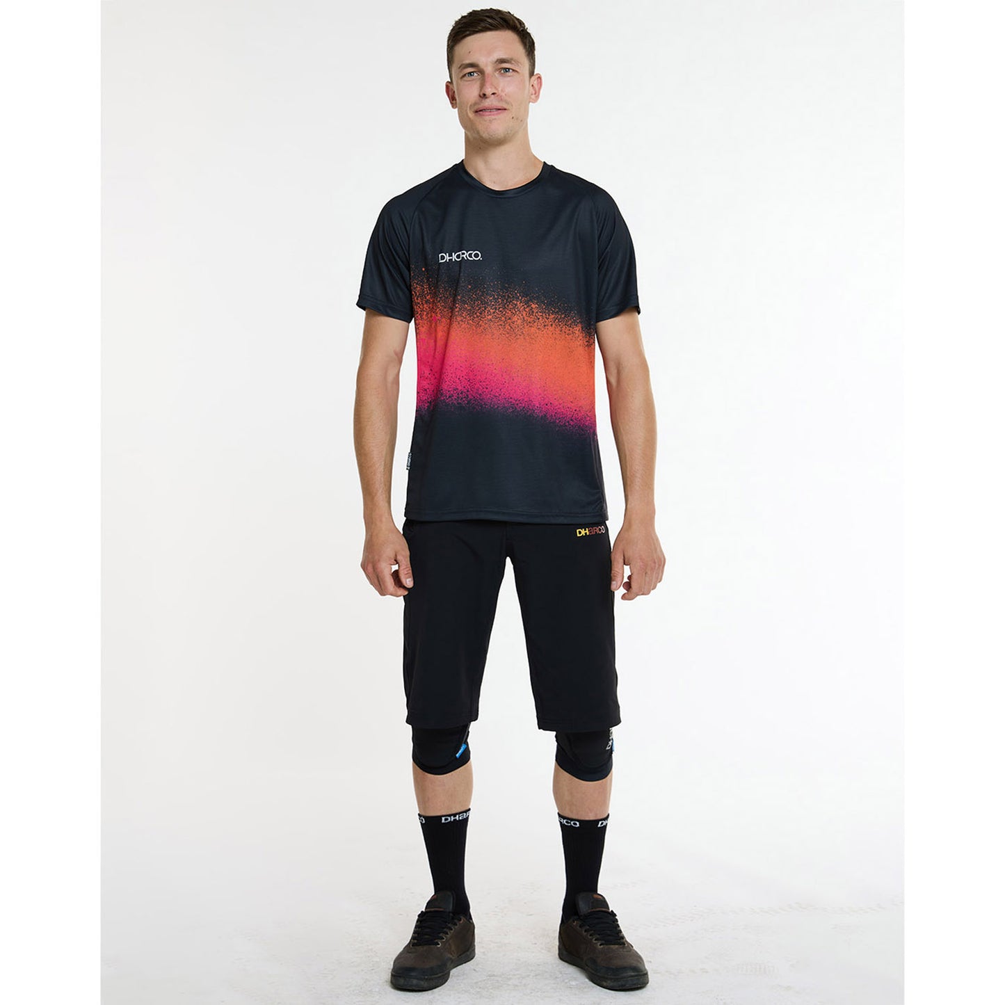 DHARCO BLACK SNAKE Camisola de manga curta Preto/Laranja